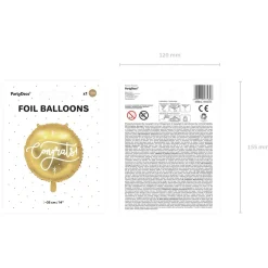 Flash Sale Balon Congrats Foliowy Blyszczacy Fi 35 Cm Ozdoby Ścienne I Wiszące