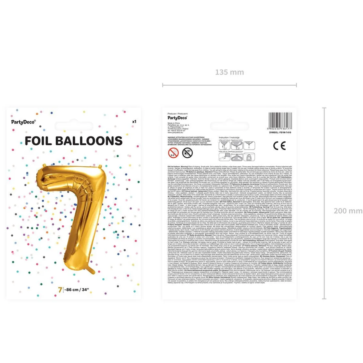 Online Balon Metal Foliowy Cyfra "7" 86 Cm Sale