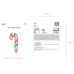 Best Sale Balony Sweet Foliowe Lizak 5 Szt. 14,5X31 Cm Ozdoby Ścienne I Wiszące