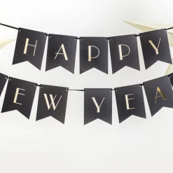 Online Baner New Year Ze Zlotym Napisem 2,5 M Ozdoby Ścienne I Wiszące
