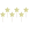 Discount Dekoracja Stars Do Muffinek Zlote Gwiazdki 6 Szt. 11,5 Cm Sale