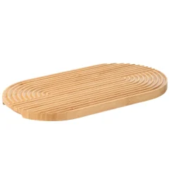 Shop Deska Bambou Owalna Ze Zlobieniami 34,5X18,7Cm Deski Do Serwowania