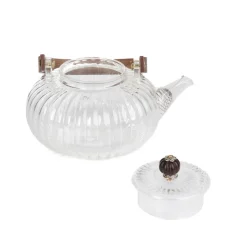 Cheap Dzbanek Corrie Ryflowany Z Drewniana Raczka 0,55 L Dzbanki Szklane