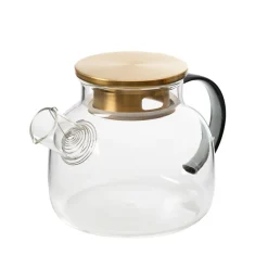 Best Sale Dzbanek Kubbe Z Szarym Uchem I Zlotym Wieczkiem 1 L Dzbanki Szklane