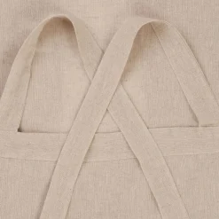 Outlet Fartuch Kuchenny Monez Crossback Domieszka Lnu Bezowy 100X90 Cm Fartuchy