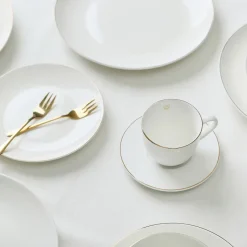 Fashion Filizanka Auro Z Podstawka Ze Zlota Obwodka 0,21 L Zastawa Porcelanowa