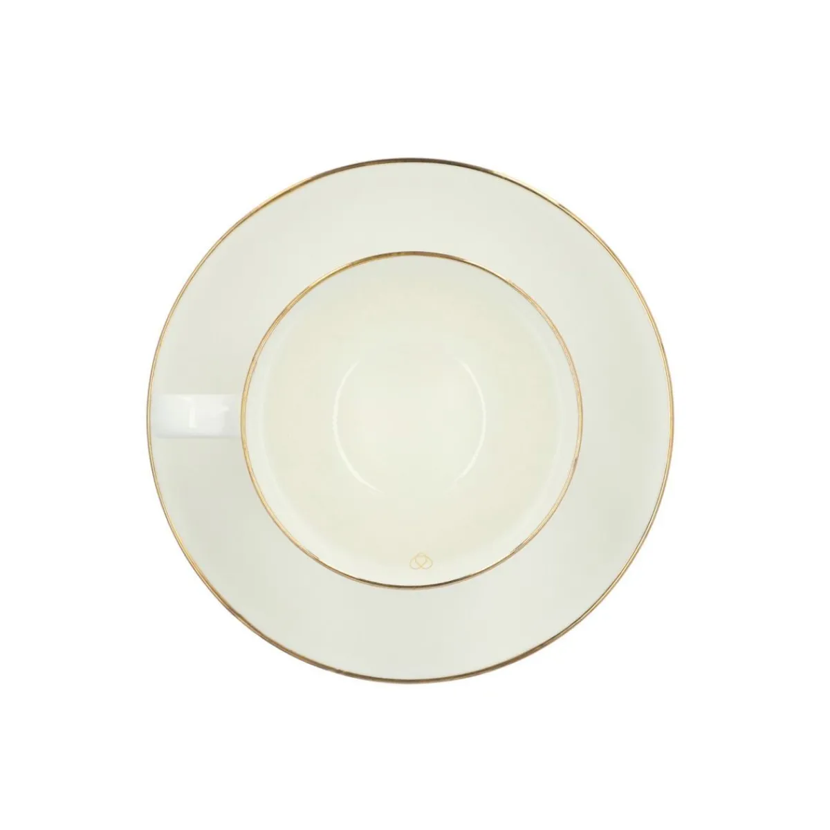 Fashion Filizanka Auro Z Podstawka Ze Zlota Obwodka 0,21 L Zastawa Porcelanowa