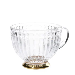 Shop Filizanka Barrel Szklana W Paski Ze Zlota Nozka 0,36 L Naczynia Ogródowe I Piknikowe
