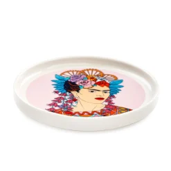 Fashion Filizanka Frida Kahlo Do Espresso Ze Spodkiem Fioletowa 0,08 L Filizanki
