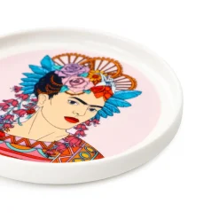 Fashion Filizanka Frida Kahlo Do Espresso Ze Spodkiem Fioletowa 0,08 L Filizanki