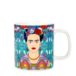 Clearance Filizanka Frida Kahlo Ze Spodkiem Turkusowa 0,2 L Filizanki