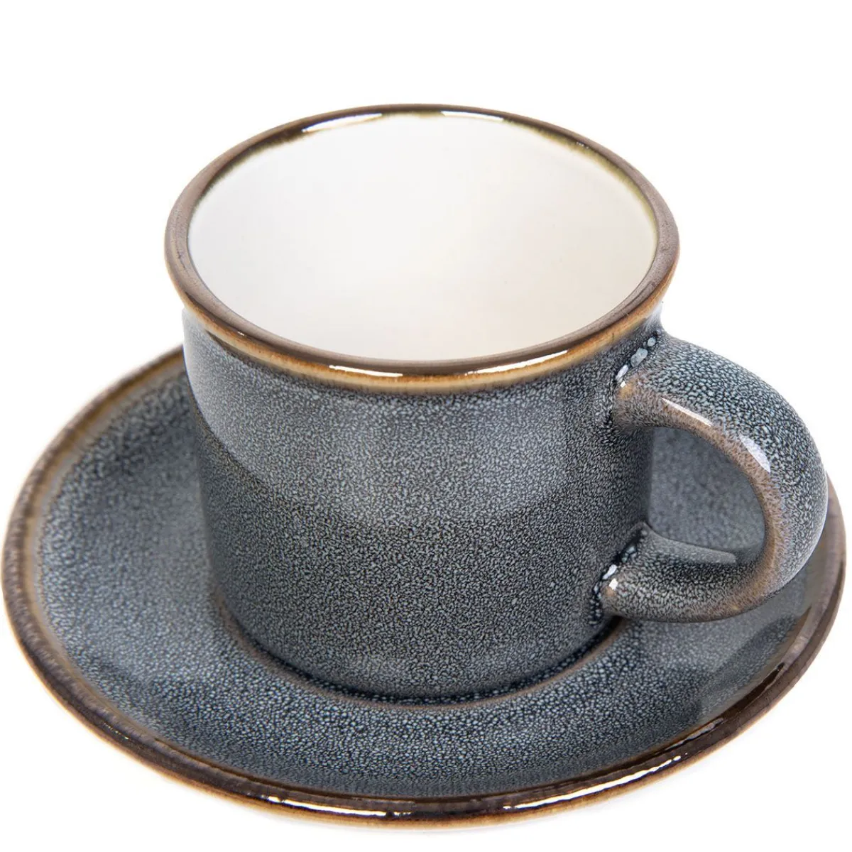 Shop Filizanka Larisa Do Espresso Ze Spodkiem Szara 0,08 L Naczynia Ogródowe I Piknikowe