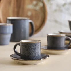 Shop Filizanka Larisa Do Espresso Ze Spodkiem Szara 0,08 L Naczynia Ogródowe I Piknikowe