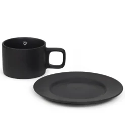 Store Filizanka Marin Ze Spodkiem Czarna 0,2 L Filizanki