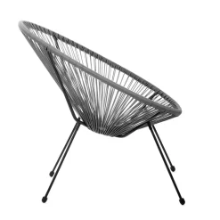 Store Fotel Acapulco Ciemnoszary 93X73X85 Cm Krzesła Ogródowe