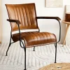 Discount Fotel Gladio W Obiciu Ze Skory Bawolej Brazowe 68X76X75 Cm Fotele