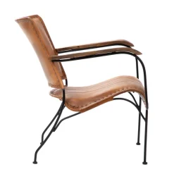 Discount Fotel Gladio W Obiciu Ze Skory Bawolej Brazowe 68X76X75 Cm Fotele
