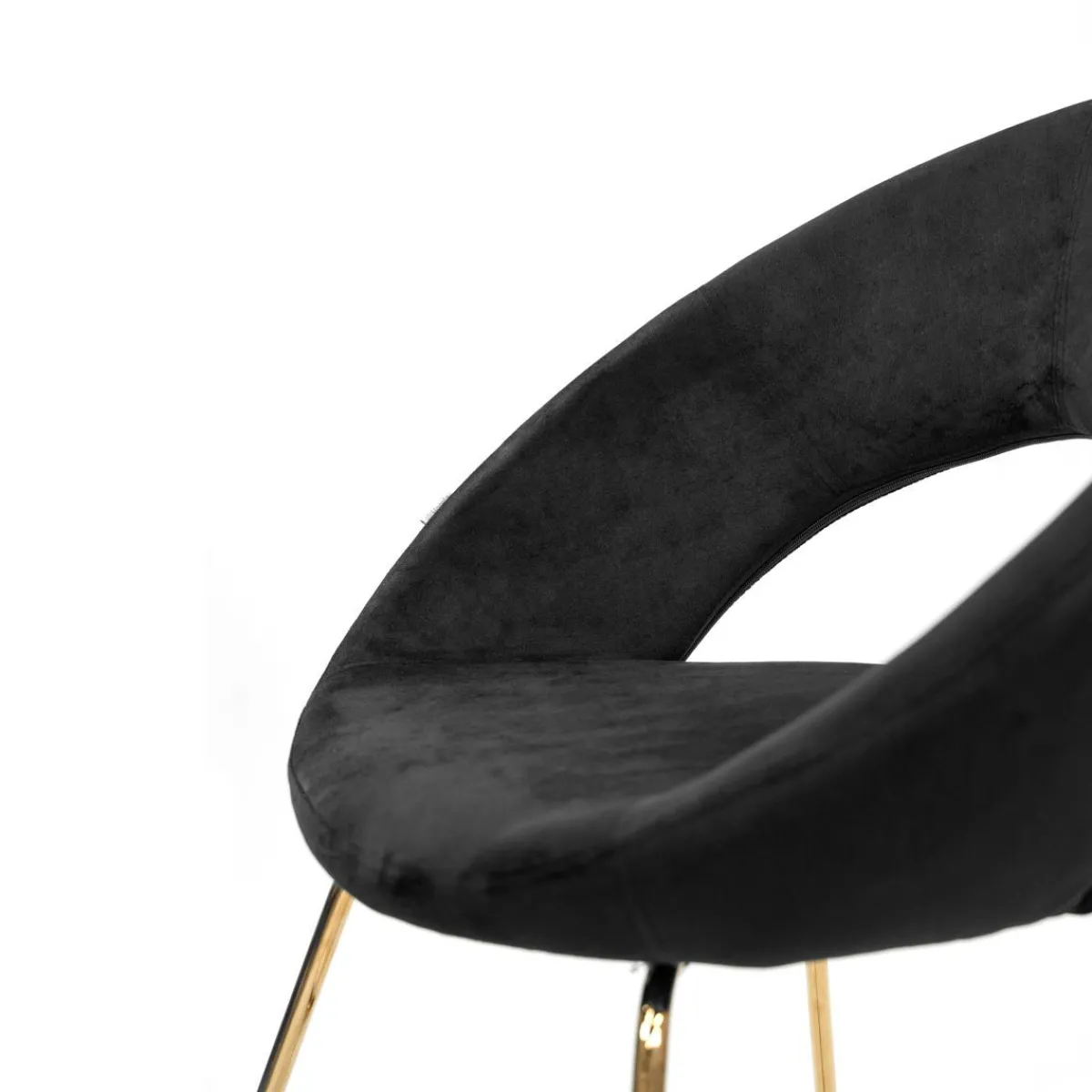 Shop Fotel Jared Welurowe Czarne 73X47X84 Cm Krzesła
