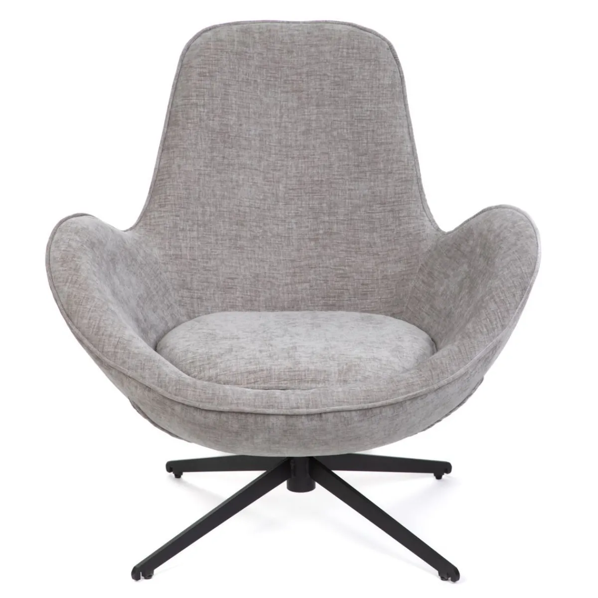 Shop Fotel Lunaire Obrotowy Welurowy Szary 86X76X87 Cm Fotele