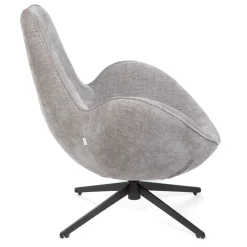 Shop Fotel Lunaire Obrotowy Welurowy Szary 86X76X87 Cm Fotele