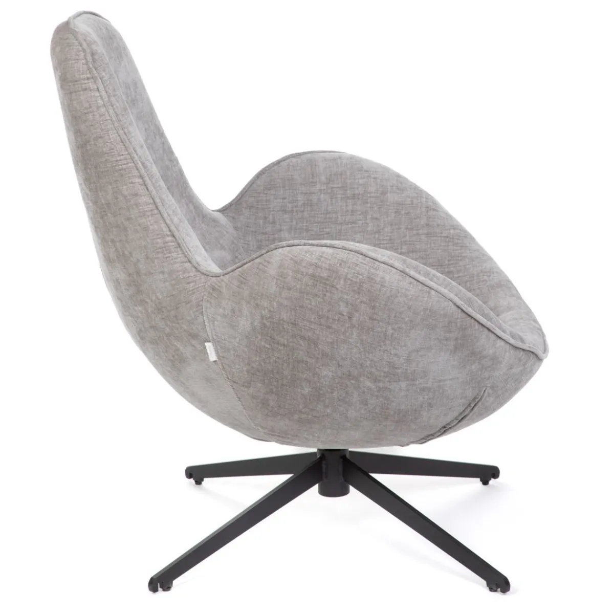Shop Fotel Lunaire Obrotowy Welurowy Szary 86X76X87 Cm Fotele