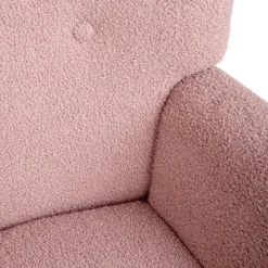 Clearance Fotel Moss Teddy Boucle Bujany Rozowy W Tkaninie Teddy Boucle 72X73X92 Cm Fotele