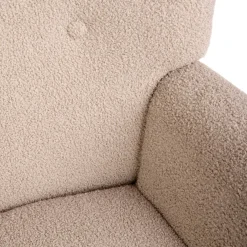 Store Fotel Moss Teddy Boucle Bujany Bezowy W Tkaninie Teddy Boucle 72X73X92 Cm Fotele