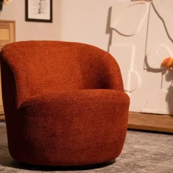 New Fotel Svingen Obrotowy Ceglasty 65.5X77X69Cm Fotele