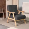 Best Sale Fotel Terra Ciemno Nogi Jasne Drewno 70X75X87 Cm Fotele