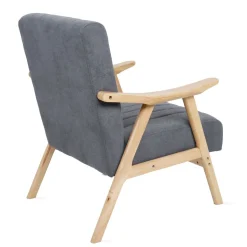 Best Sale Fotel Terra Ciemno Nogi Jasne Drewno 70X75X87 Cm Fotele