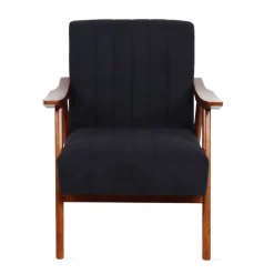 Best Fotel Terra Welurowy Nogi Ciemnobrazowe 70X75X87 Cm Fotele