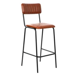 Hot Hoker Lumbar W Obiciu Ze Skory Bawolej Brazowe 46X54X103 Cm Krzesła