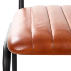 Hot Hoker Lumbar W Obiciu Ze Skory Bawolej Brazowe 46X54X103 Cm Krzesła