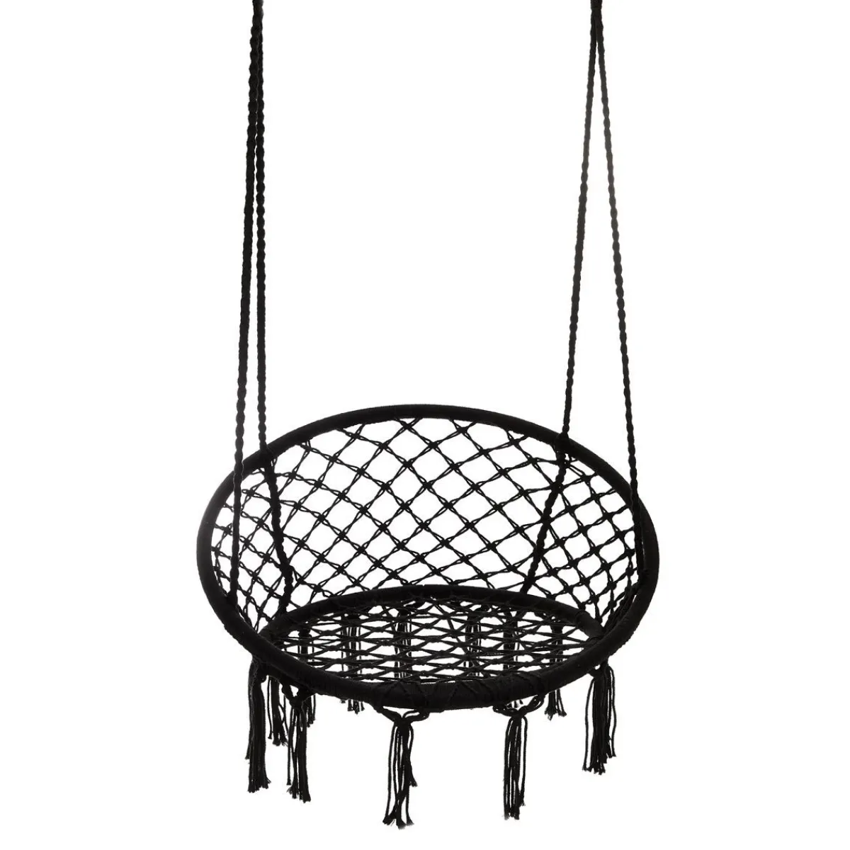 Cheap Hustawka Circle Czarna 82X60X115-138 Cm Hustawki Na Balkon