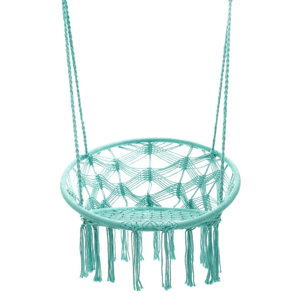 Fashion Hustawka Circle Doira Makrama Turkusowa 82X60X115-138 Cm Hustawki Na Balkon