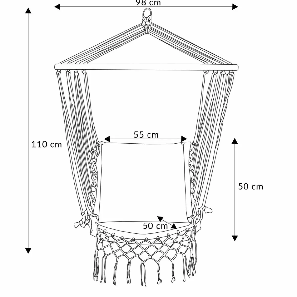 Cheap Hustawka Wobble Ecru 90X50X50 Cm Hustawki Na Balkon