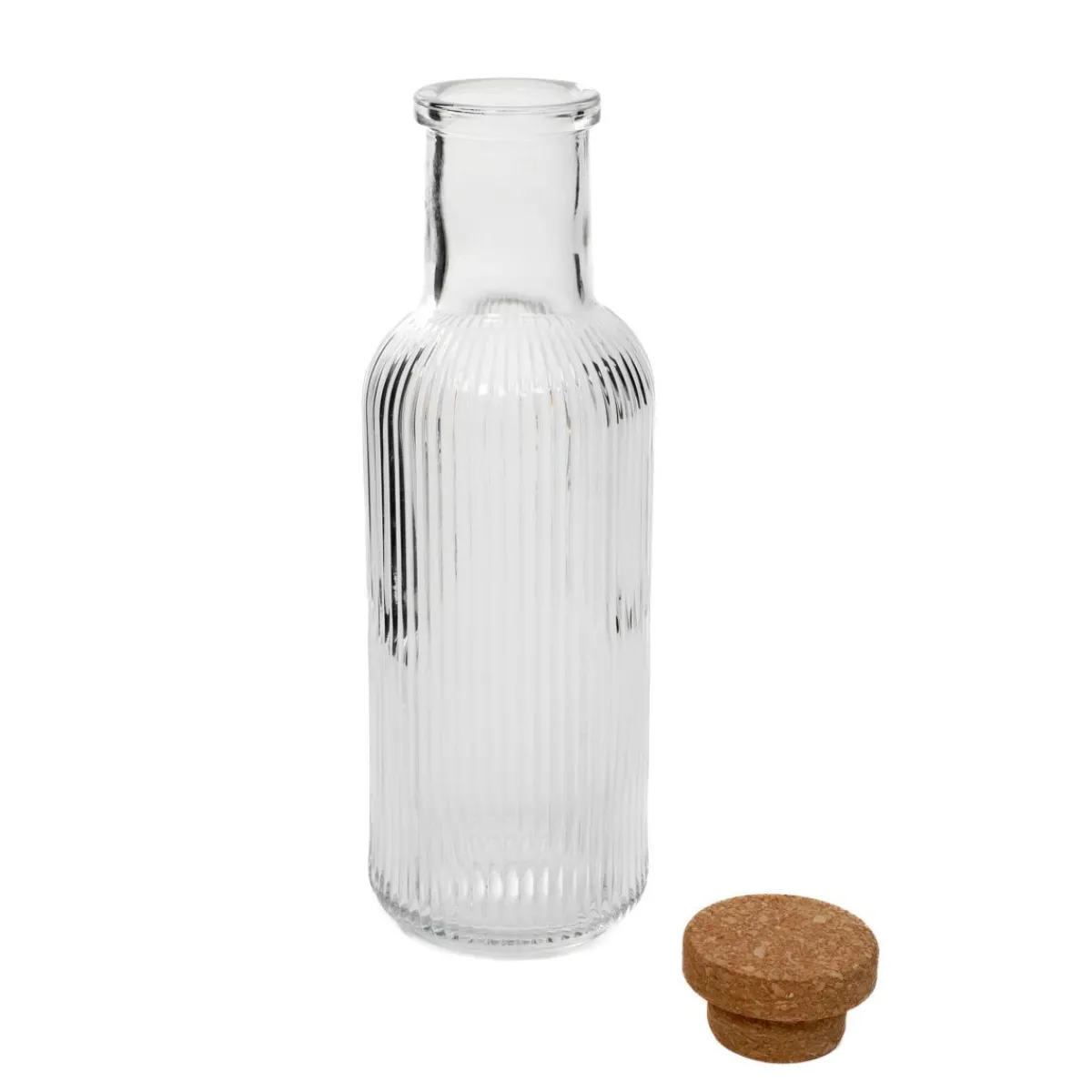 Shop Karafka Natia Ryflowana Z Korkiem 1 L Karafki