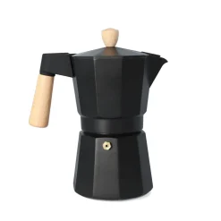 Cheap Kawiarka Mia Mokka Czarna Z Drewnianym Uchwytem 6 Cup Kawiarki