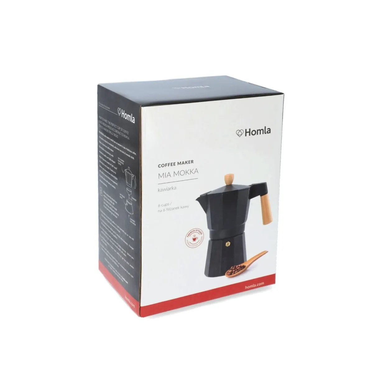 Cheap Kawiarka Mia Mokka Czarna Z Drewnianym Uchwytem 6 Cup Kawiarki