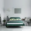 Cheap Łóżko Venlo Welurowe Zielone 160X200 Cm Łóżka 160 X 200