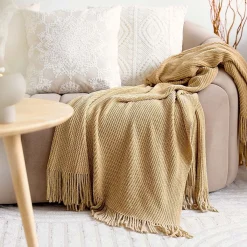Online Koc Chenille Szenilowy Bezowy 130X170 Cm Koce