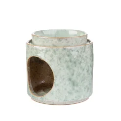 Flash Sale Kominek Soleto Ceramiczny Zielony 9X9X10 Cm Kominki I Woski