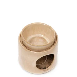 Clearance Kominek Soleto Ceramiczny Bezowy 9X9X10 Cm Kominki I Woski