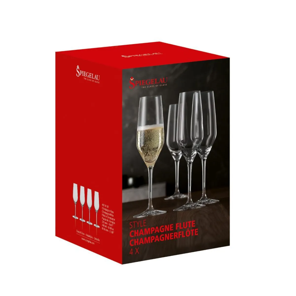 Cheap Komplet Kieliszkow Style Do Szampana 4 Szt. 0,24 L Naczynia Ogródowe I Piknikowe