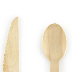 New Komplet Sztućców Wooden Drewnianych 6 Os. Sale