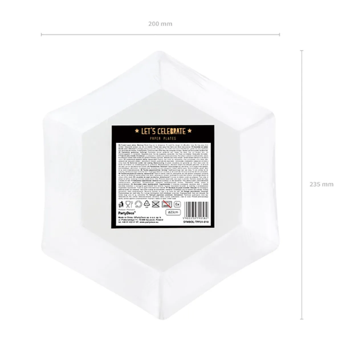 Best Komplet Talerzy Black Papierowych 6 Szt. Fi 23 Cm Sale