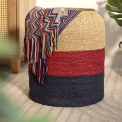 Best Sale Kosz Do Przechowywania Regin W Kolorowe Paski 35X35X45 Cm Kosze I Koszyki