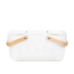 Shop Kosz Elijah Bialy 24.5X40X19Cm Koszyki Kuchenne