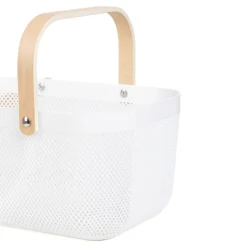 Shop Kosz Elijah Bialy 24.5X40X19Cm Koszyki Kuchenne