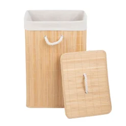 Discount Kosz Na Bielizne Kiyo Z Przykrywka 39X29,5X58,5 Cm Koszyki Do Łazienki